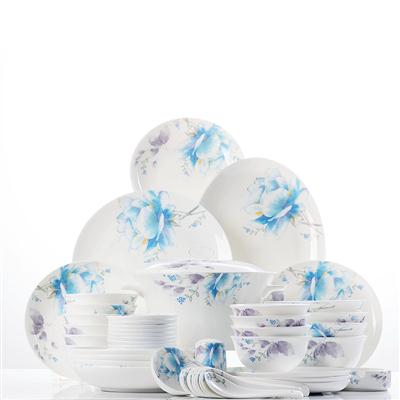 骚逼视频日本。48头聆听花开骨瓷礼品餐具套装